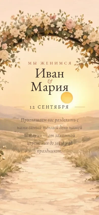 Превью шаблона «Путь к свету» для телефона