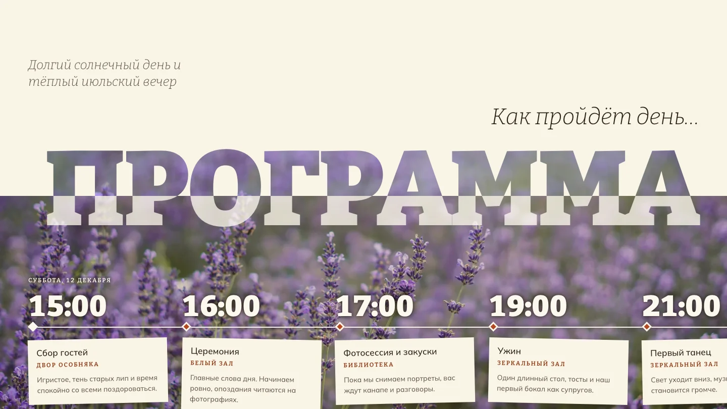 Программа дня